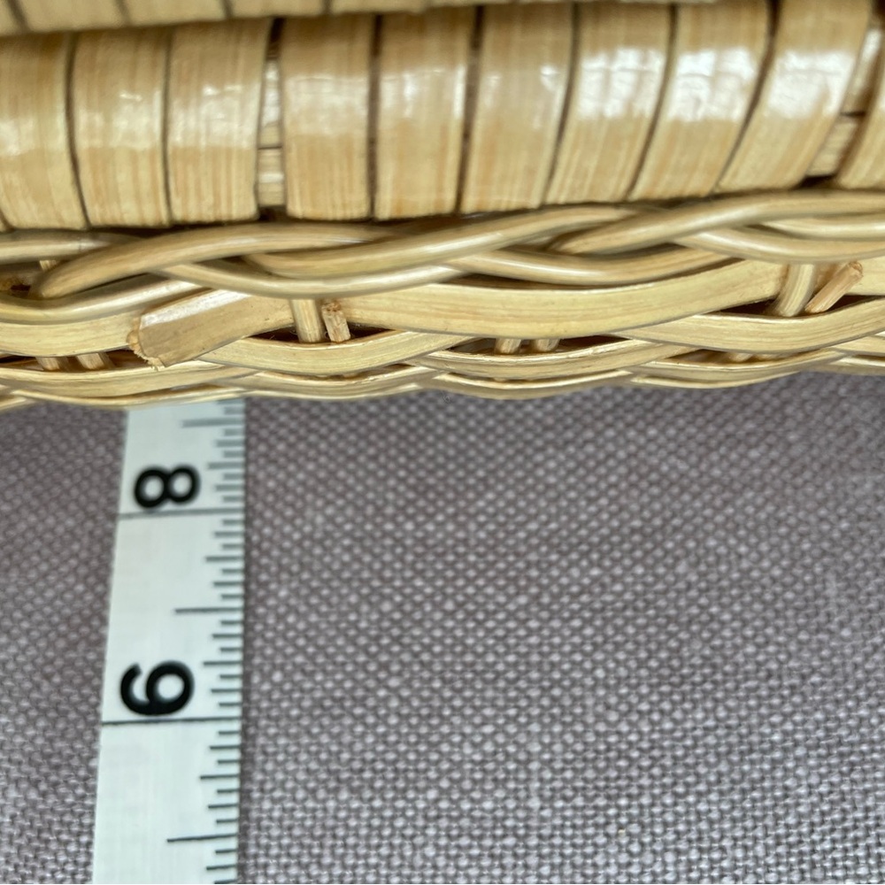 VINTAGE Simon Rattan Woven Handbag Handmade in Hong Kong Designed by Ernest Blum - Picture 15 of 16